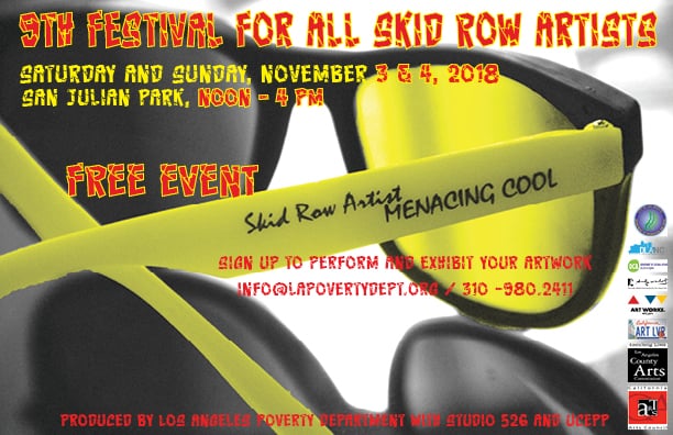 Festival For All Skid Row Artists – Nov. 3 & 4 San Julian park
