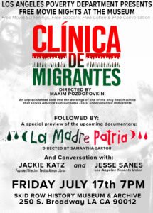 Screening Clinica de Migrantes @ Skid Row History Museum & Archive